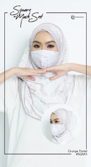 [MASK] Innersejuk Reusable Tie Back Face Mask + Shawl Printed - Grunge Range