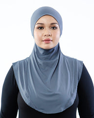 Poise Sport Hijab I.C.E. - Pewter Grey