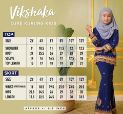 Vikshaka Luxe Kurung Saree - Kids